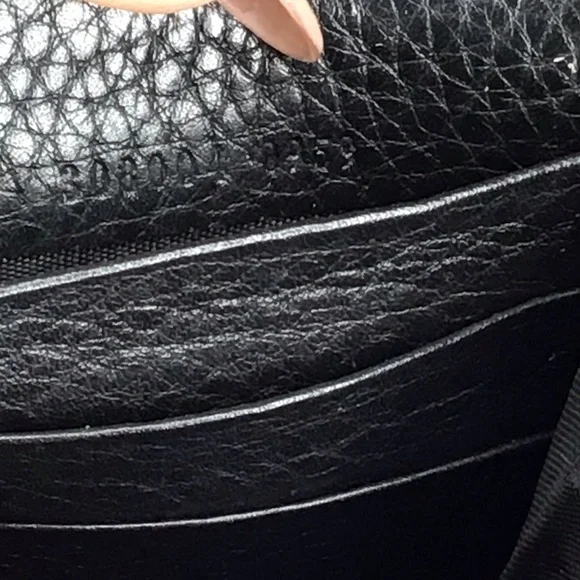 Gucci Soho Dark Blue Pebbled Leather Zip-Around Wallet - Picture 12 of 12